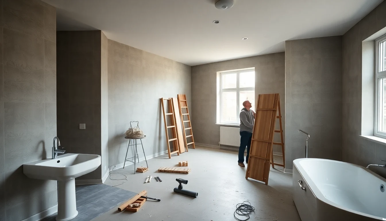 Badkamer Rotterdam tijdens Nederlandse verbouwing